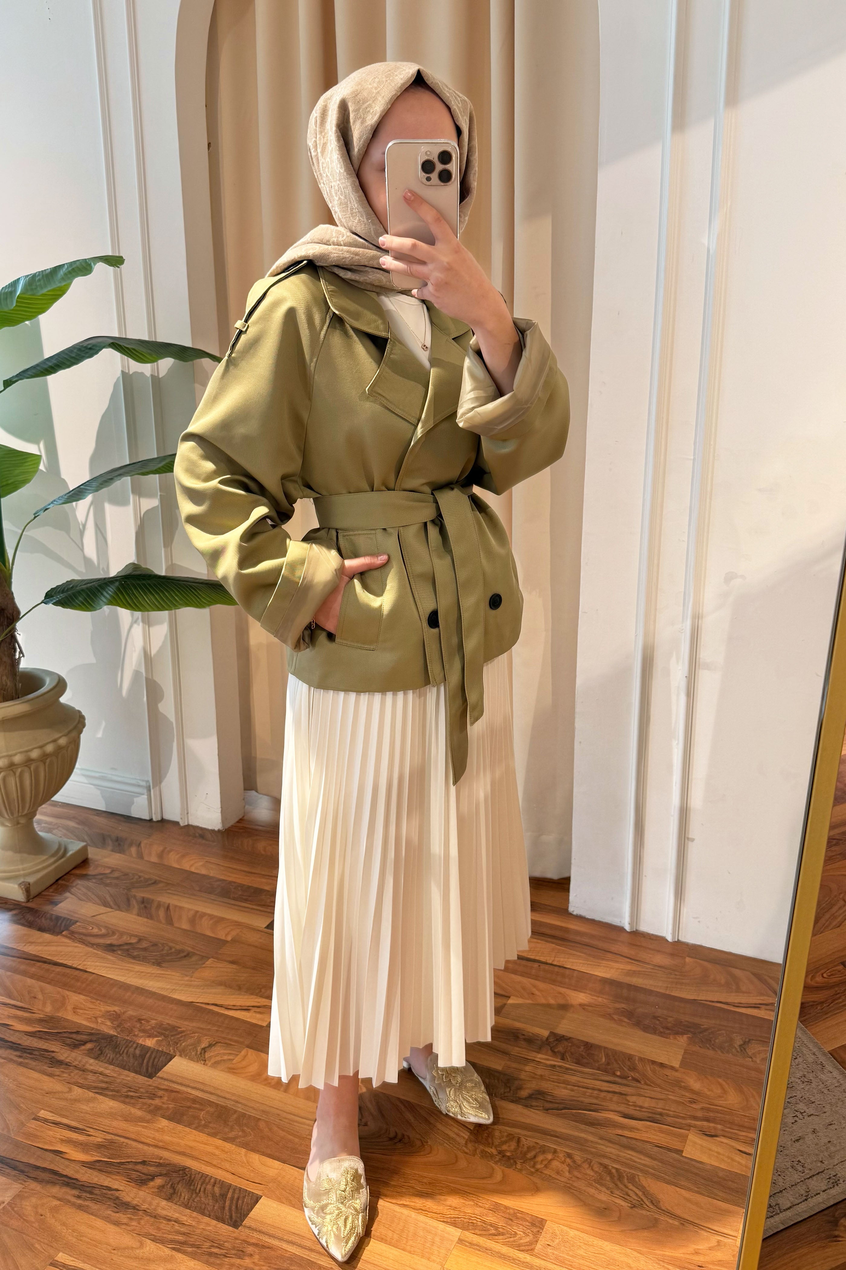 Apoletli Ceket - Yeşil