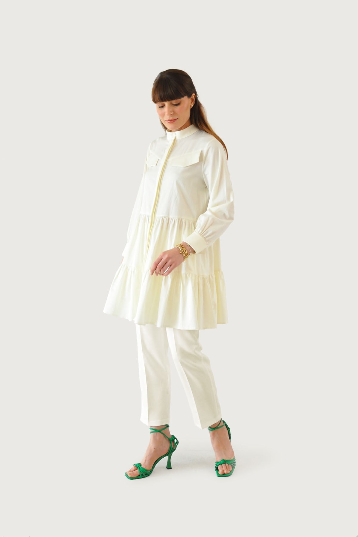 Alice Katlı Tunik - Krem