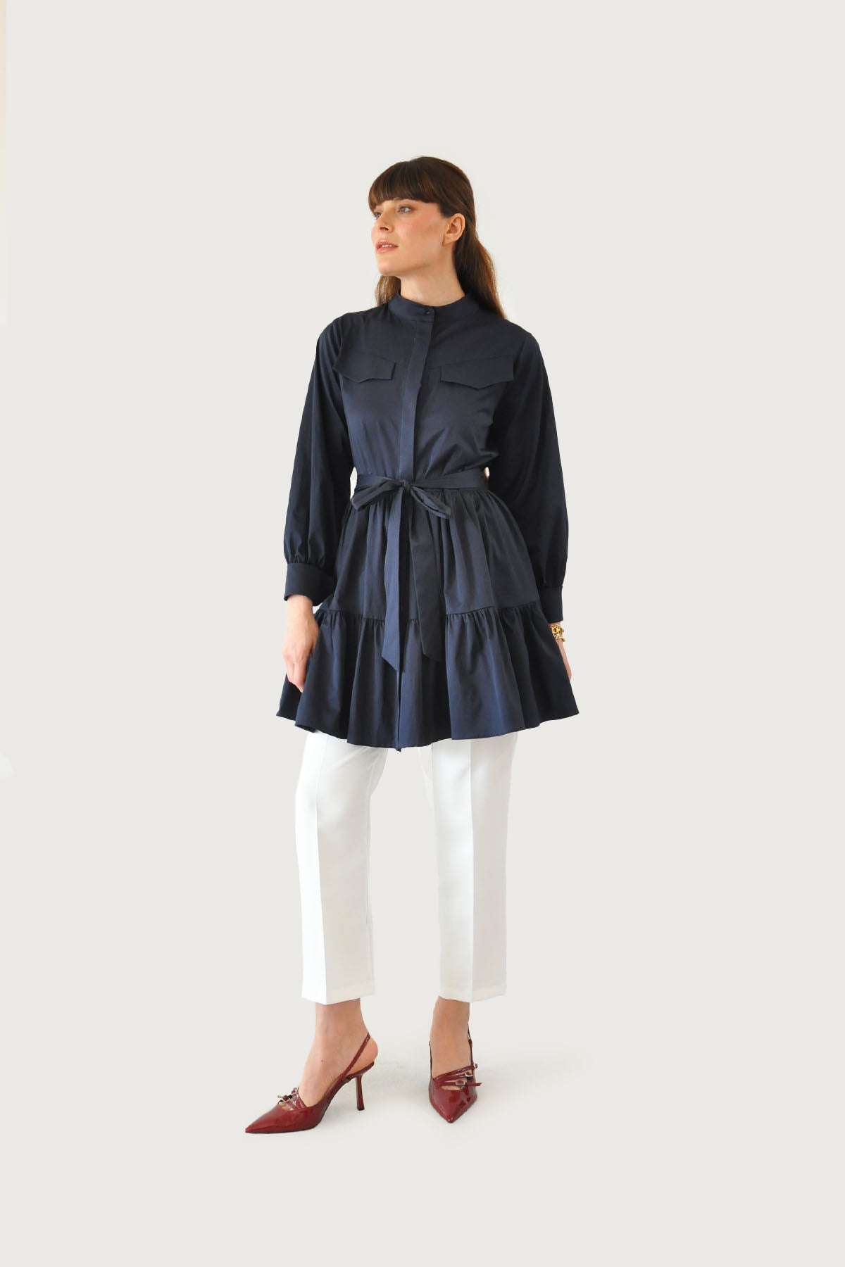 Alice Katlı Tunik - Lacivert