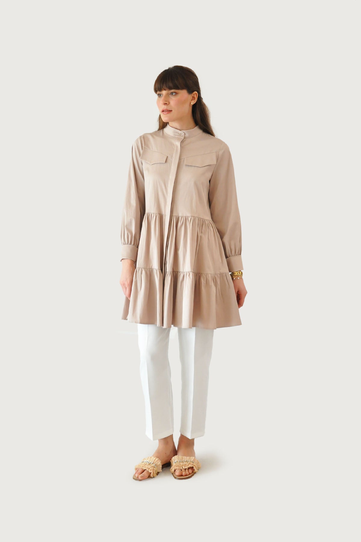 Alice Katlı Tunik - Bej