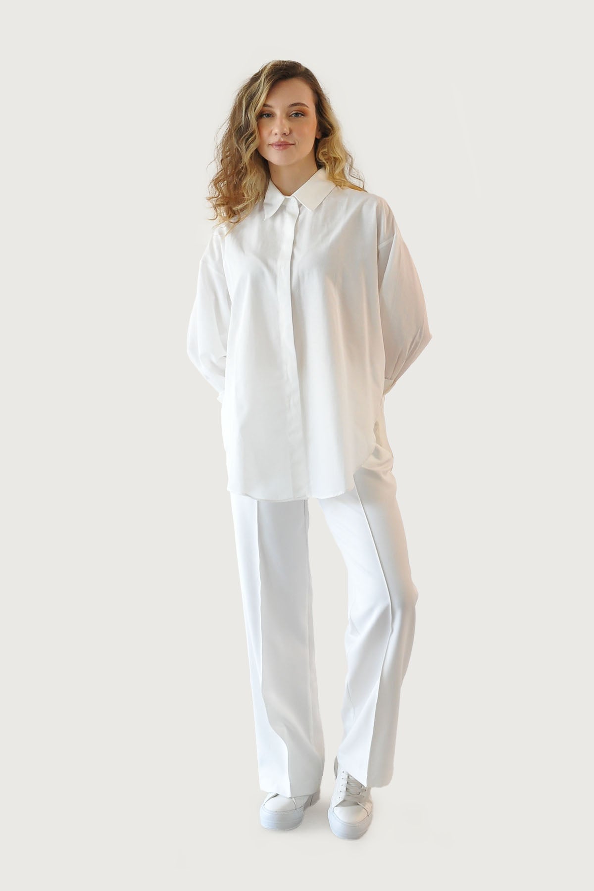 Basic Poplin Gömlek - Beyaz