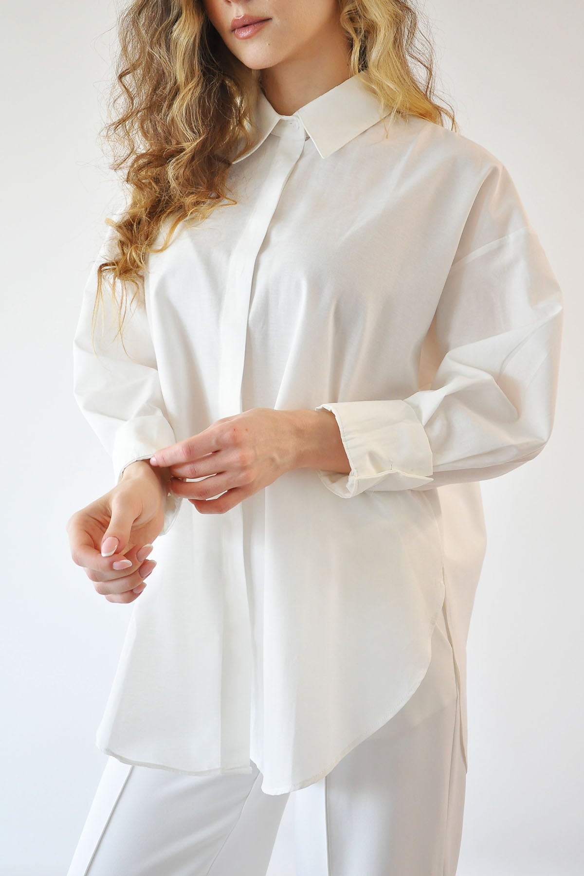 Basic Poplin Gömlek - Beyaz