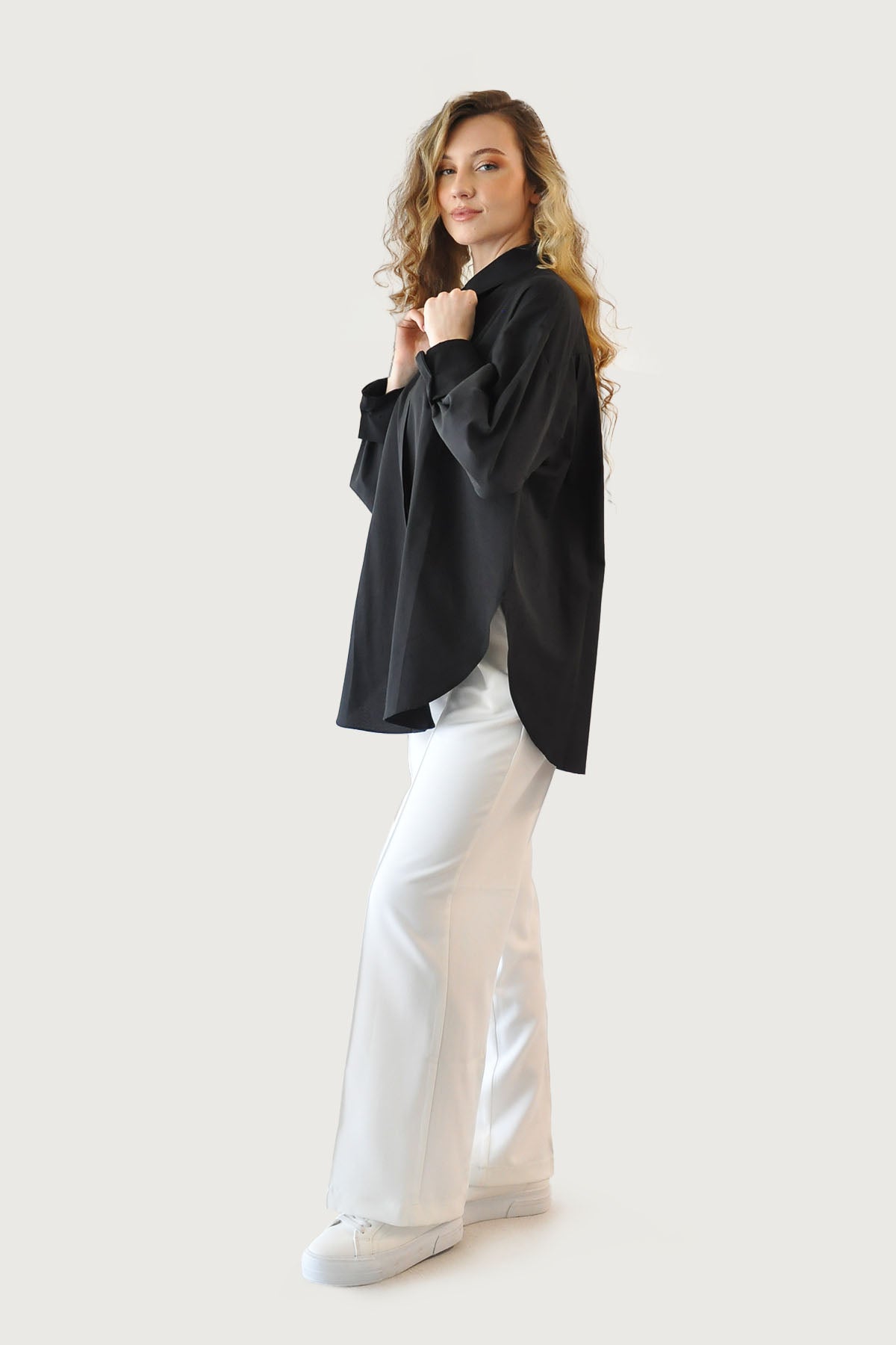 Basic Poplin Gömlek - Siyah