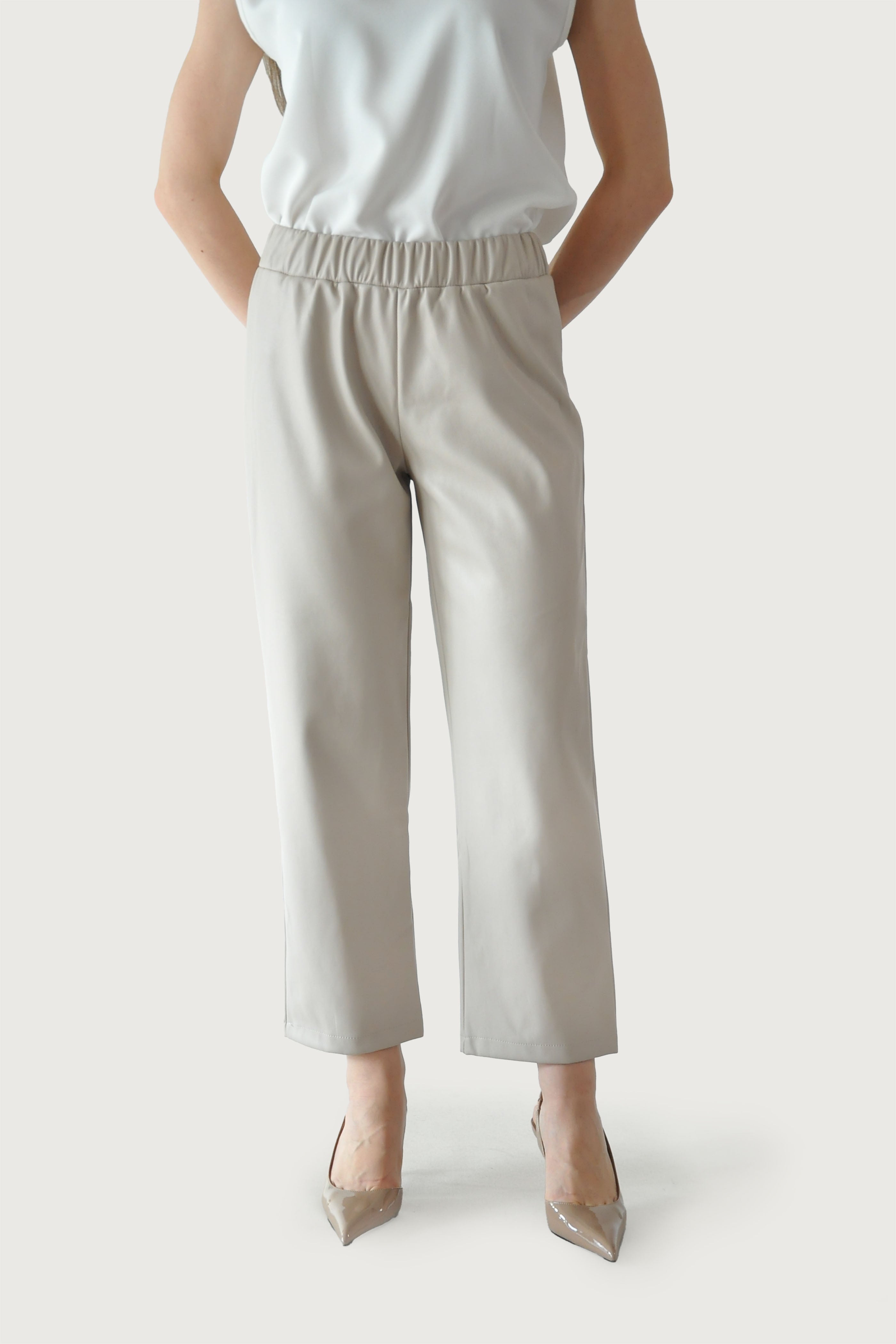 Deri Pantolon - Taş Rengi