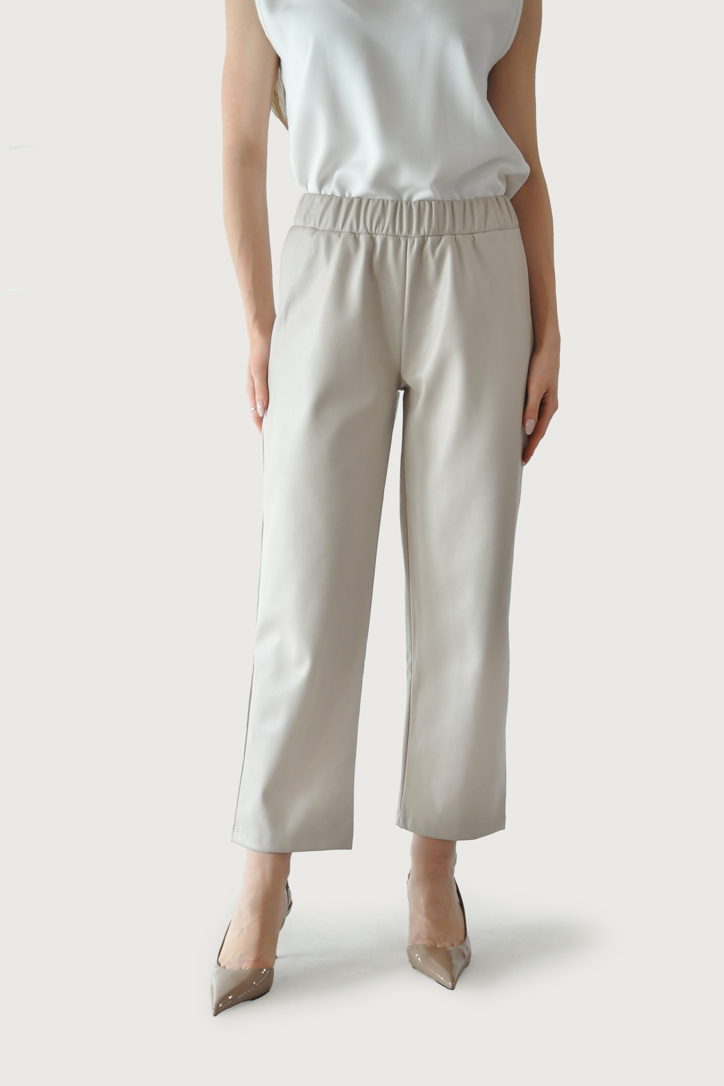 Deri Pantolon - Taş Rengi