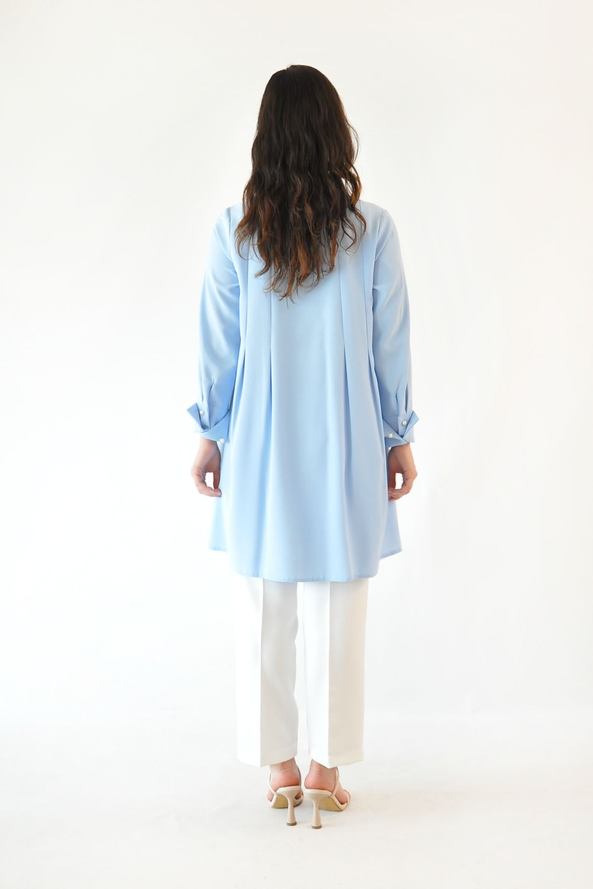 İncili Gömlek - Mavi