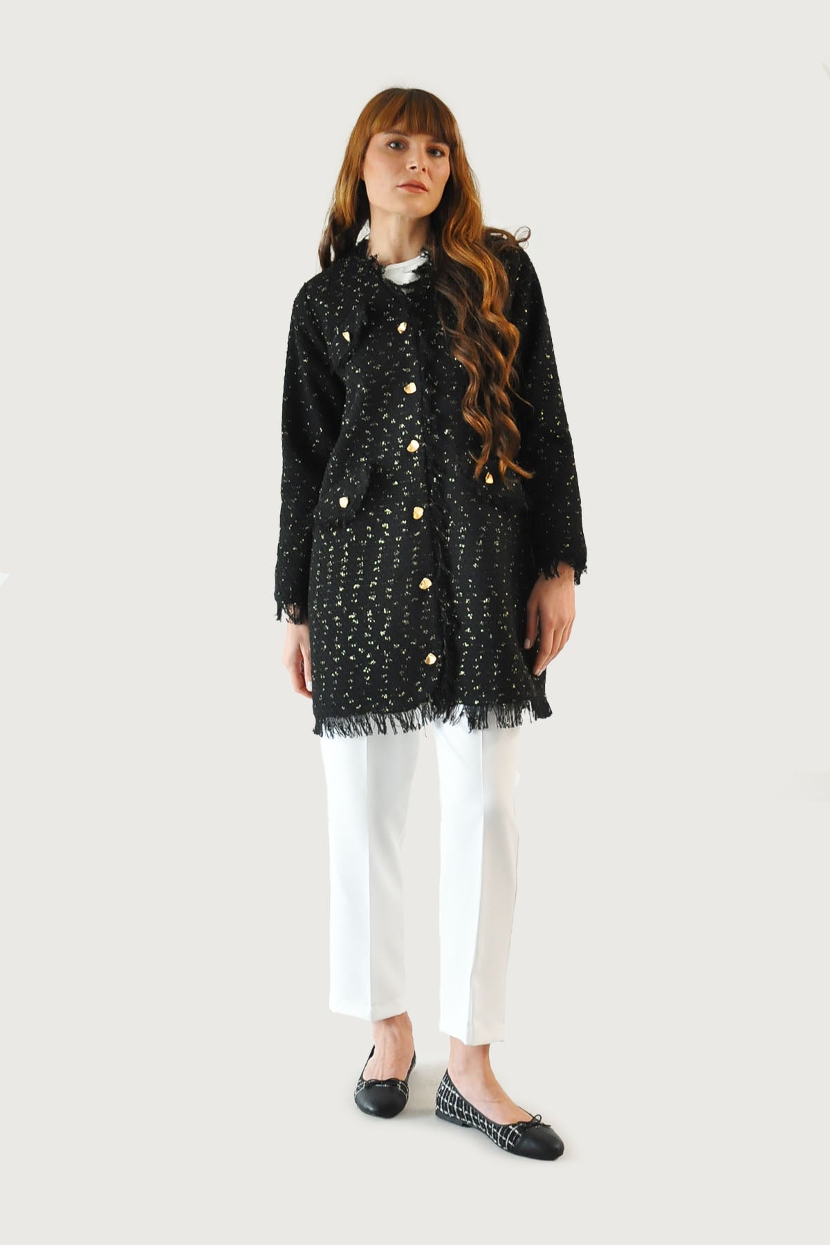 Leila Tüvit Ceket - Siyah