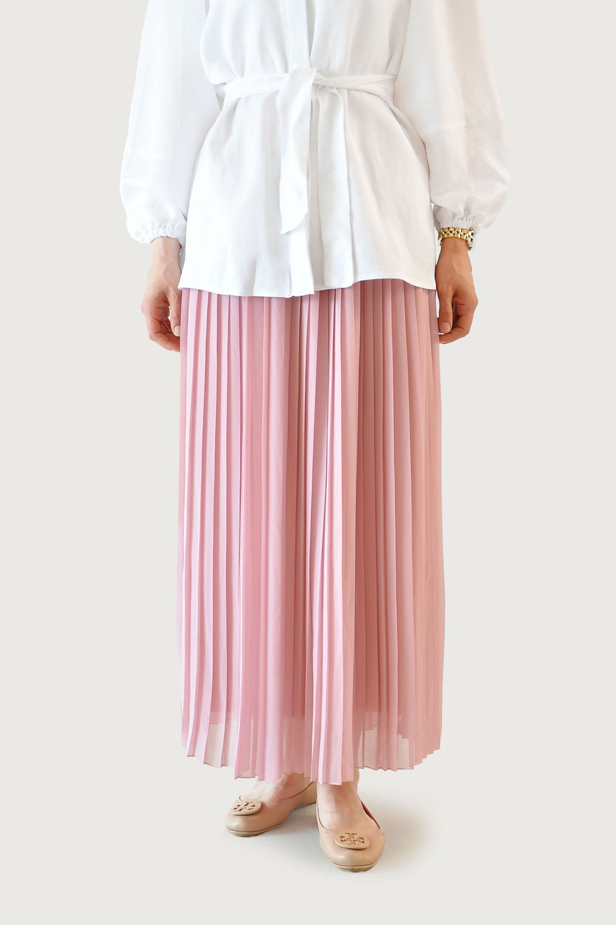 Luna Piliseli Etek - Pembe