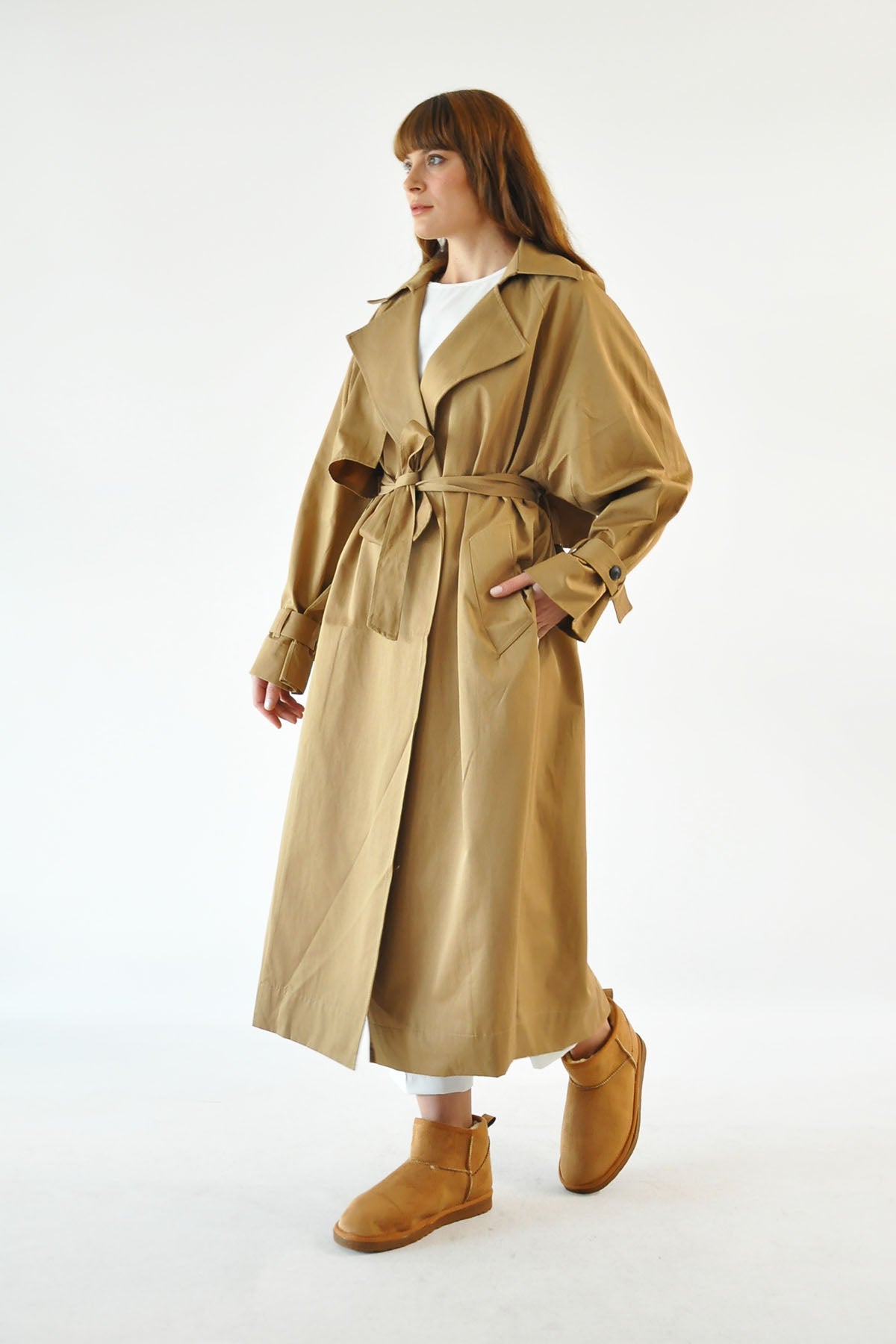 Oversize Trençkot - Camel