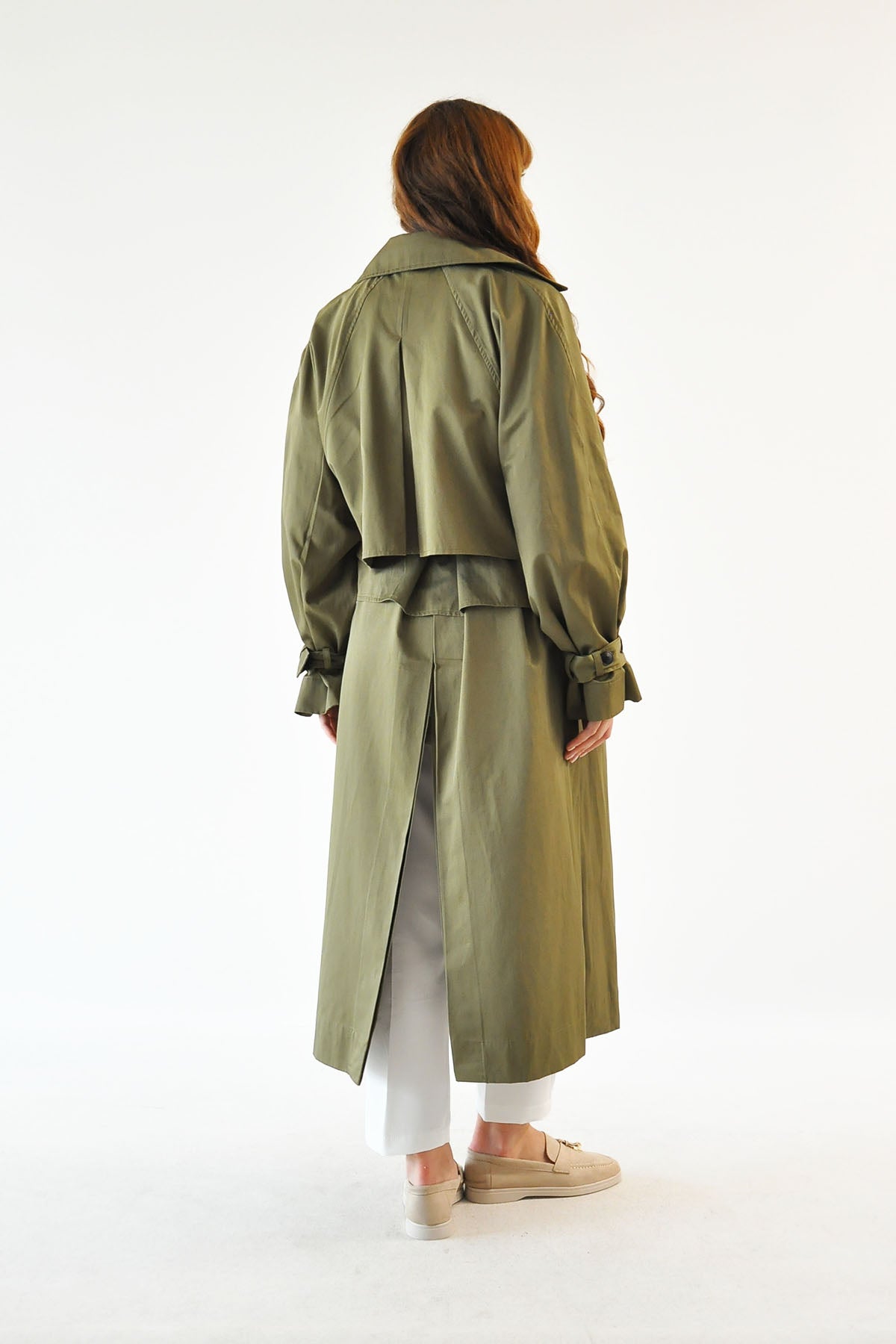 Oversize Trençkot - Haki