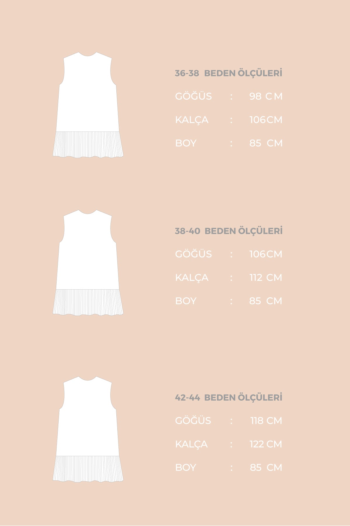 Piliseli Kolsuz İçlik - Ekru