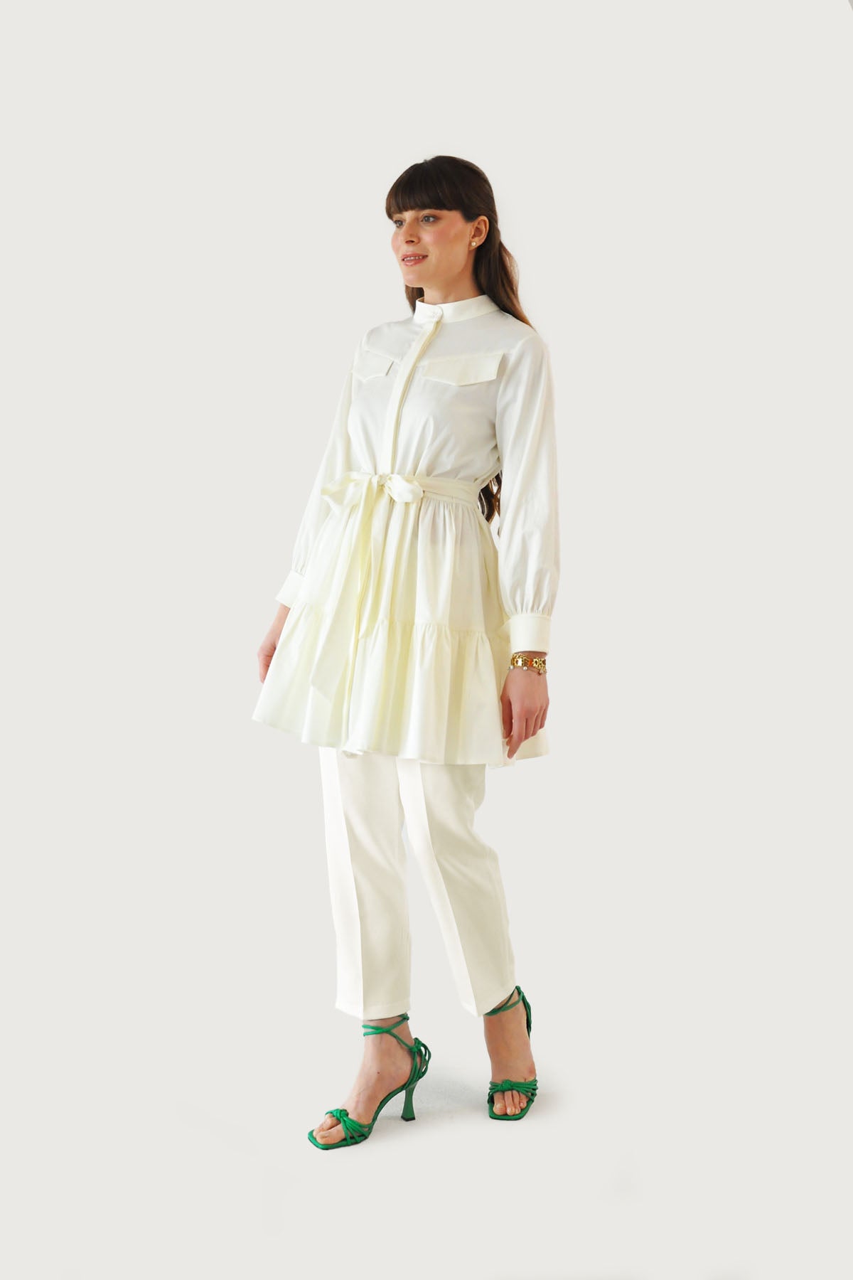 Alice Katlı Tunik - Krem